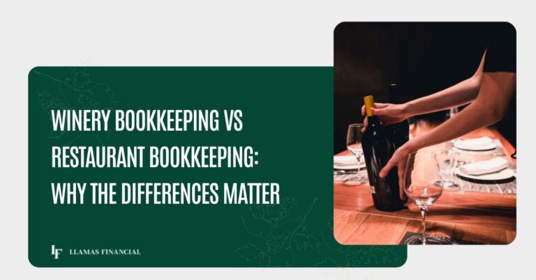 Winery Bookkeeping vs Restaurant Bookkeeping